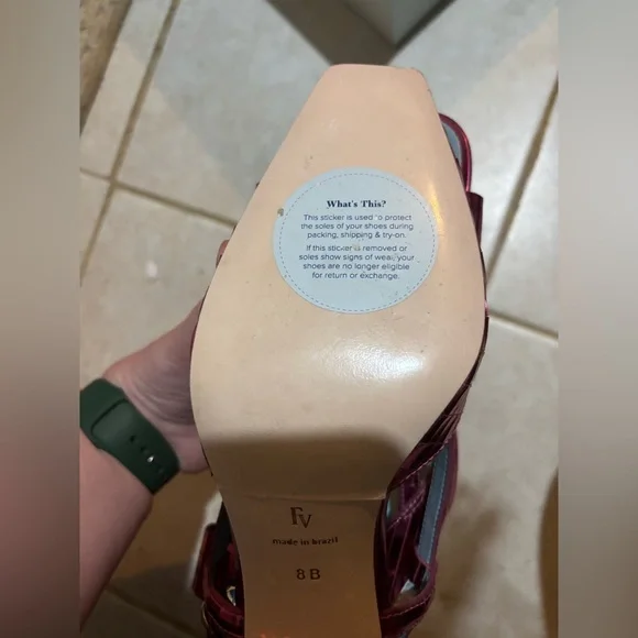 Frances Valentine Women's Pink Raquel Disco Slingback Pump Heel Shoes Sz 8 NWB - Picture 2 of 4